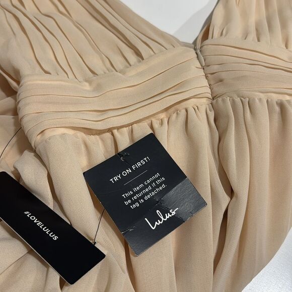 LULUS Heavenly Hues Cream Maxi Dress NWT - Picture 6 of 8